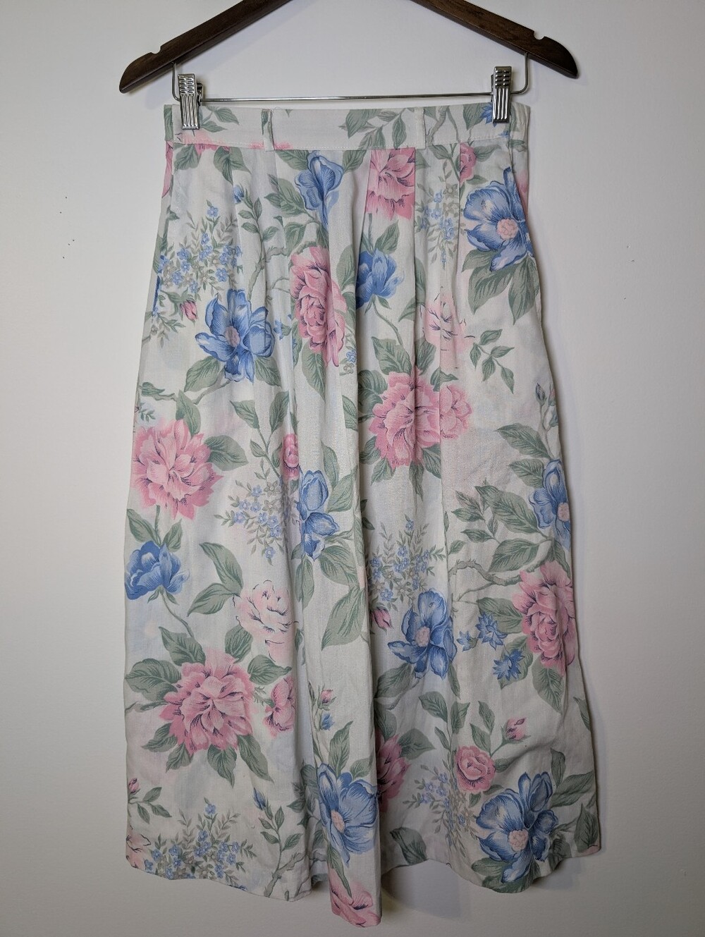 Romantic Cottagecore Floral Midi Skirt Pastel Garden Prairie Skirt M Summer - Picture 2 of 7